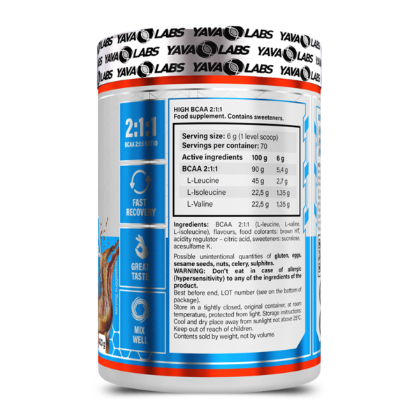 Yava Labs High BCAA 420g Aminokwasy dla sportowców - obrazek 4