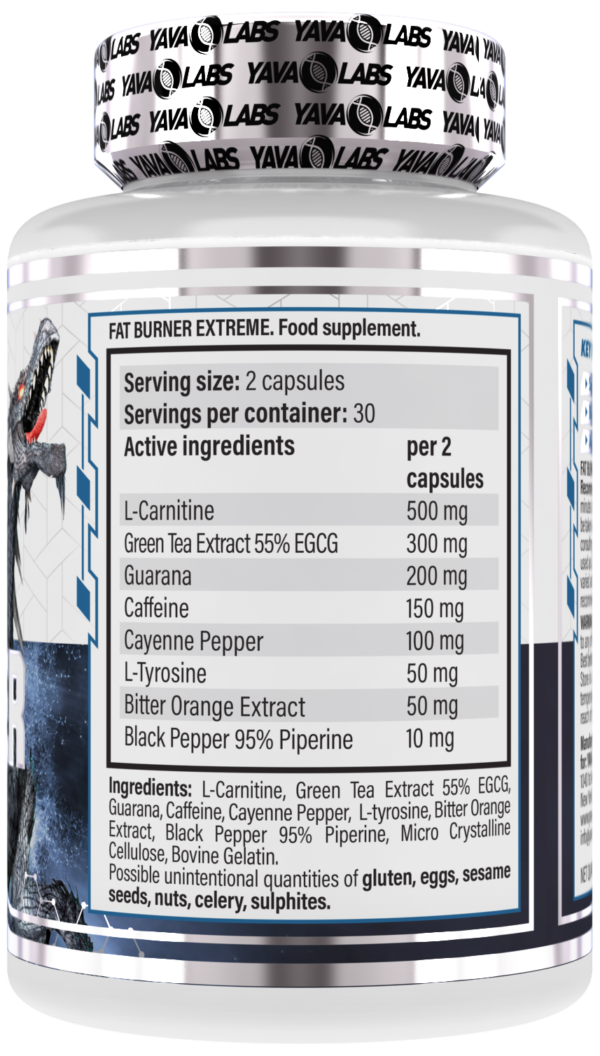 Spalacz tłuszczu FAT BURNER 60 caps Yava Labs - obrazek 2